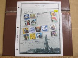 1999 "Celebrate the Century, 1970s" philatelic souvenir pane, includes 15 33 cent US postage stamps