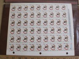 TWO full sheets of 1981 American Lung Asociation US Christmas seals; see pictures for condition