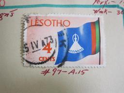 One hinged canceled 1971 Lesotho postage stamp