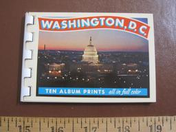 Three Washington DC small color souvenir booklets and one on Baltimore.