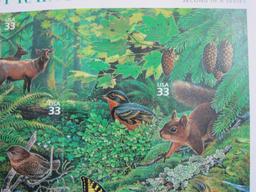 2000 "Pacific Coast Rainforest" philatelic souvenir pane featuring 10 33 cent American