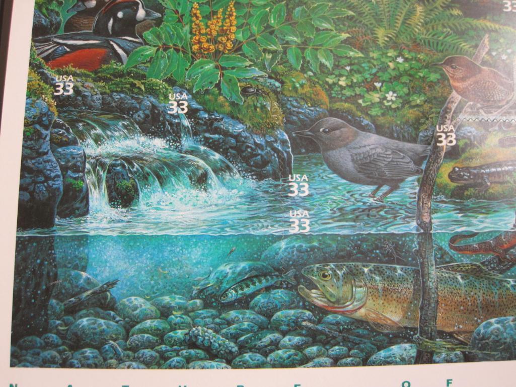 2000 "Pacific Coast Rainforest" philatelic souvenir pane featuring 10 33 cent American