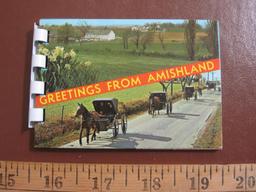 Four small Pennsylvania souvenir photo booklets on the PA Turnpike, Gettysburg, Pennsylvania Dutch