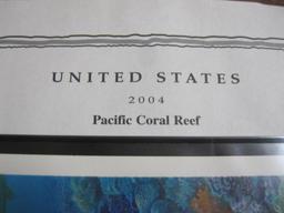 2004 "Pacific Coral Reef" philatelic souvenir pane featuring 10 37 cent American sealife-themed US