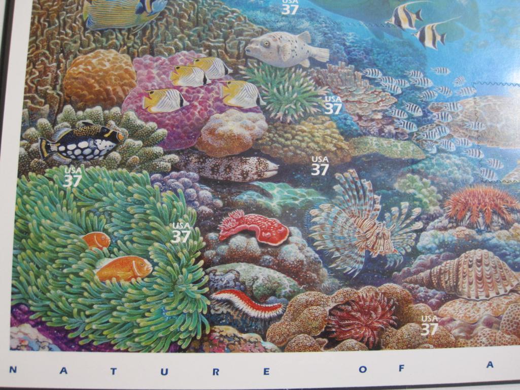 2004 "Pacific Coral Reef" philatelic souvenir pane featuring 10 37 cent American sealife-themed US