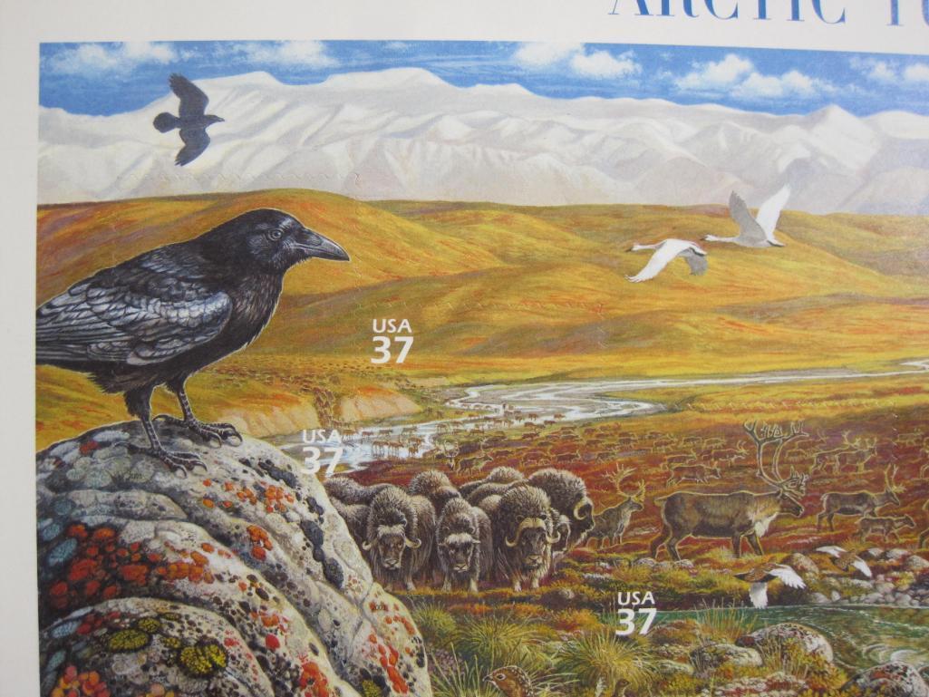 2003 "Arctic Tundra" philatelic souvenir sheet featuring 10 37 cent American wildlife-themed US