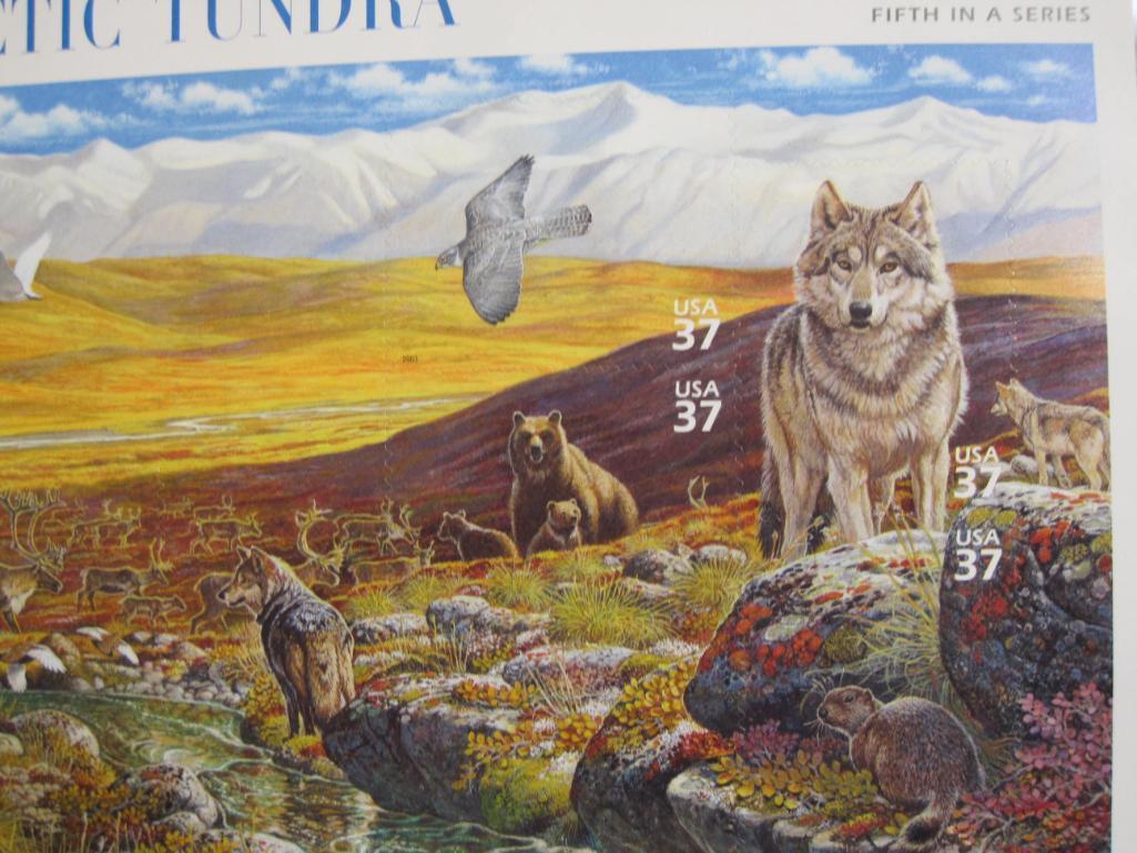 2003 "Arctic Tundra" philatelic souvenir sheet featuring 10 37 cent American wildlife-themed US