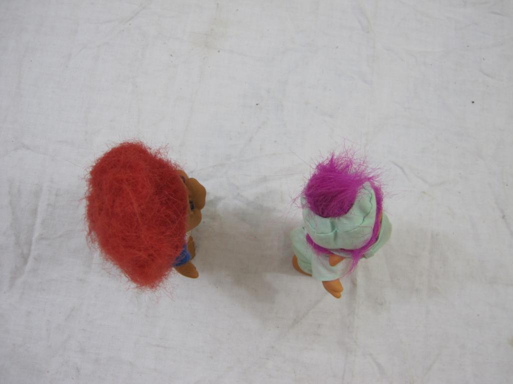 Two RUSS Troll Dolls including a surgeon and awesome! sweater, 5 oz