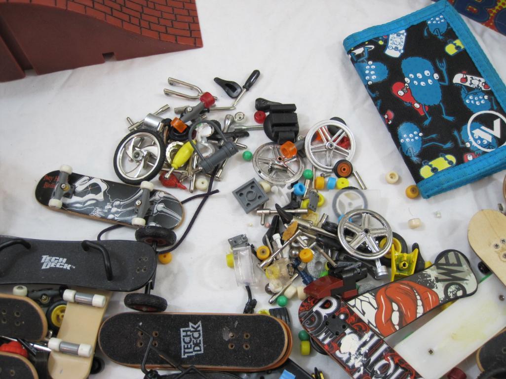 Toy Skateboard Lot including course, Tech Deck Skateboards, Bikes, and more, 4 lbs