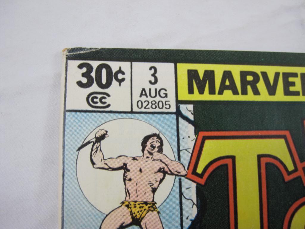 Four Tarzan Lord of the Jungle Comic Books Nos. 1-4, June-September 1977, Marvel Comics Group, 7 oz