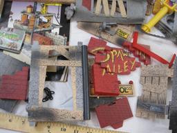 Spawn Alley Action Play Set, 1994 TMP Toys, AS IS, see pictures for included pieces, 3 lbs