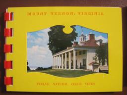 Lot of 5 small color Virginia Souvenir Photo booklets, including: Historic Virginia, Mt. Vernon, 2