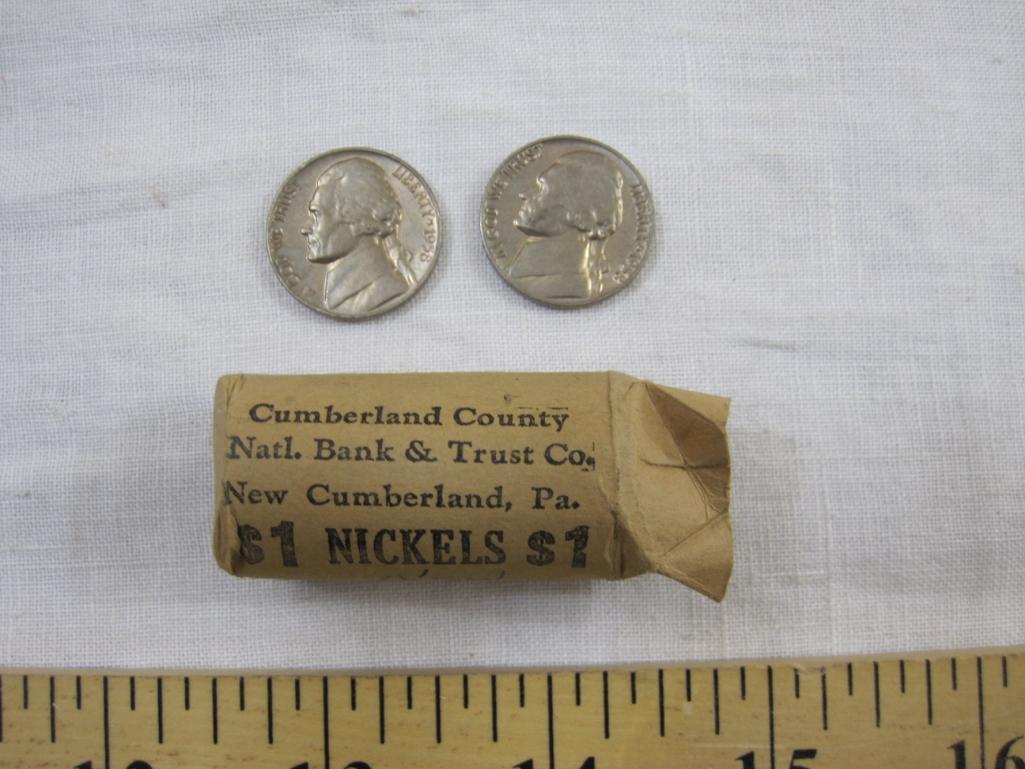$1 Roll of Bank Issued Uncirculated 1960 Nickels
