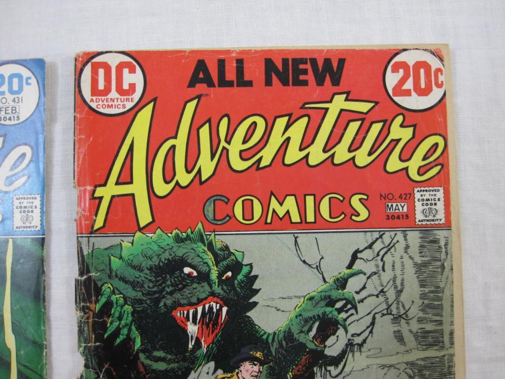 Two Bronze Age All New Adventure Comics No. 427 (May 1973) and 431 (Feb 1974), DC Comics, comics