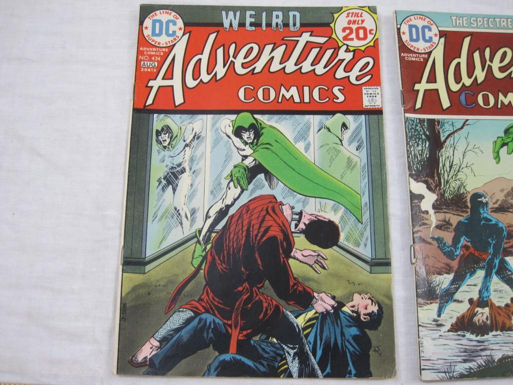 Two Bronze Age Adventure Comics No. 432 (Apr 1974) and Weird Adventure Comics No. 434 (Aug 1974), DC