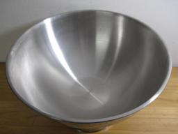 Large Steel Salad Bowl, 16" Diameter x 10" Height