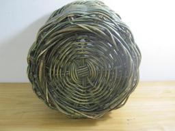 Wicker Planter/Vase Holder, 13" Diameter x 12" Height