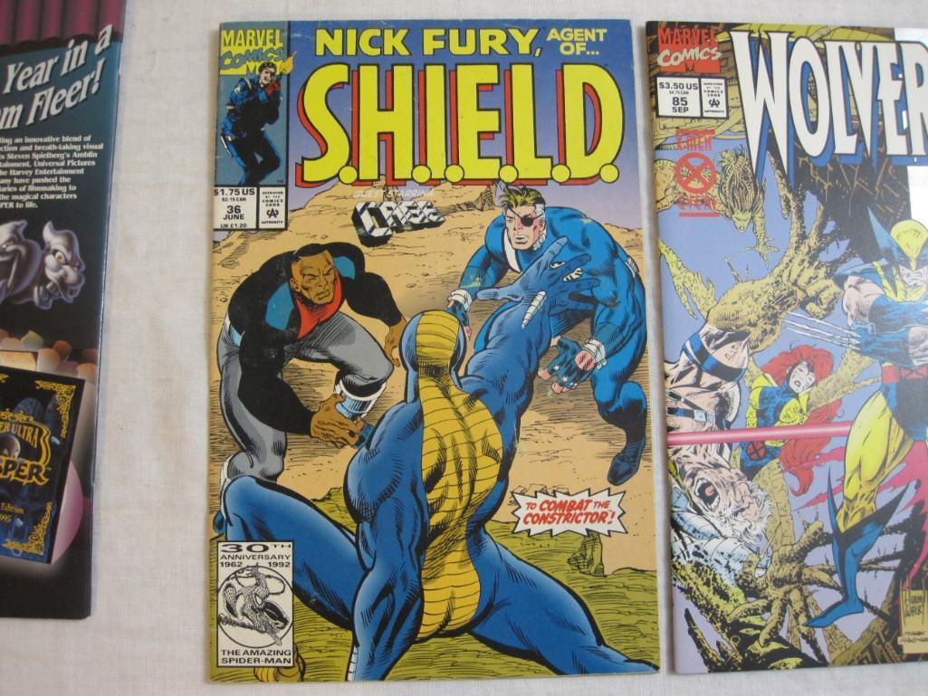 Lot of 4 Marvel Comics including Wolverine No. 85, Bishop NO. 1, X Universe No. 2, and Nick Fury,