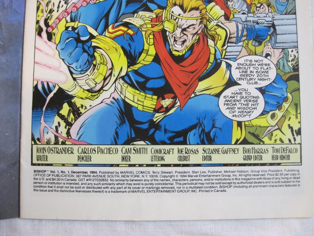 Lot of 4 Marvel Comics including Wolverine No. 85, Bishop NO. 1, X Universe No. 2, and Nick Fury,