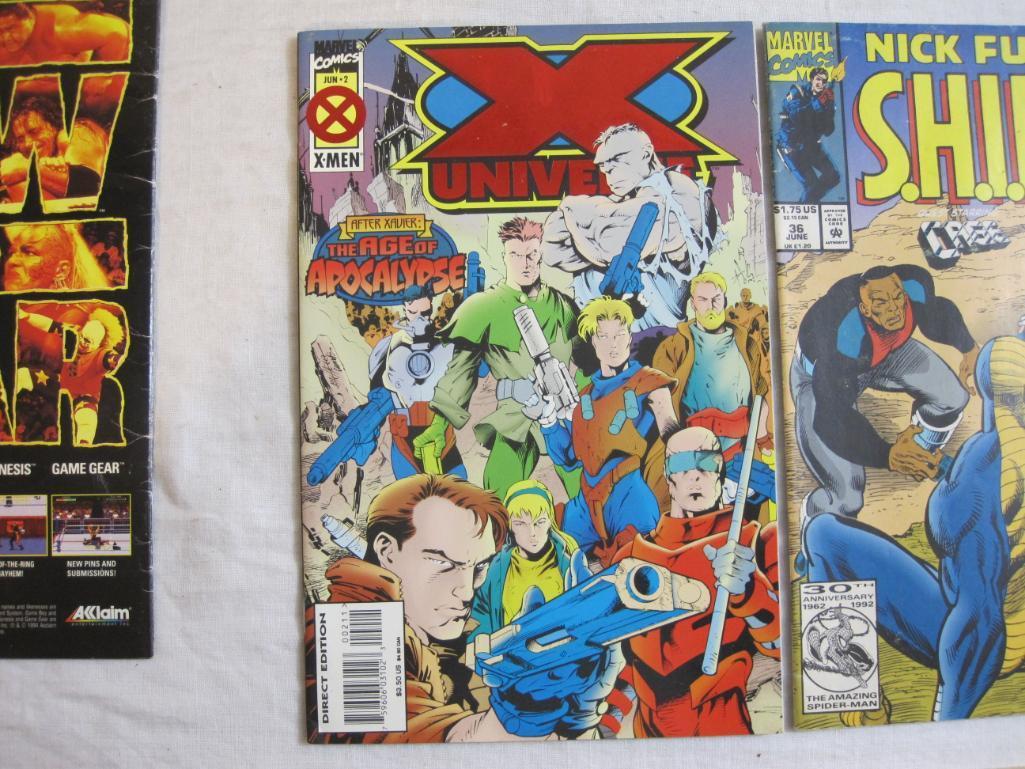 Lot of 4 Marvel Comics including Wolverine No. 85, Bishop NO. 1, X Universe No. 2, and Nick Fury,