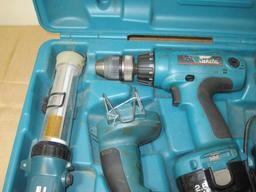 Makita DC1414 T Drill Impact Driver and Flashlight in carry case