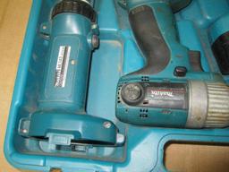 Makita DC1414 T Drill Impact Driver and Flashlight in carry case