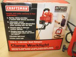 Craftsman 4 in 1 Clamp Worklight, high and low settings