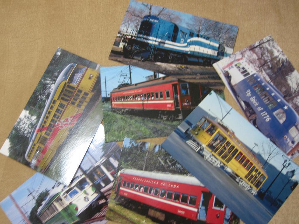 Lot of 7 Vintage Train Postcards