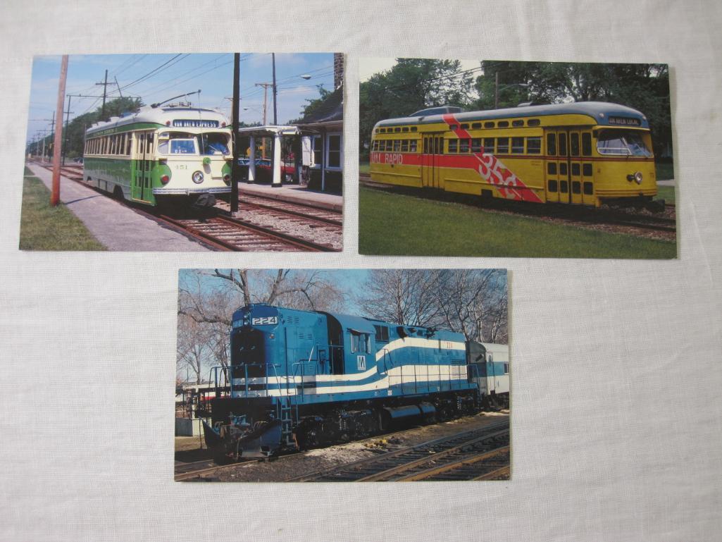 Lot of 7 Vintage Train Postcards