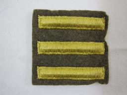 Two WWII Army Overseas Service Patch, 18 months service, 2 oz