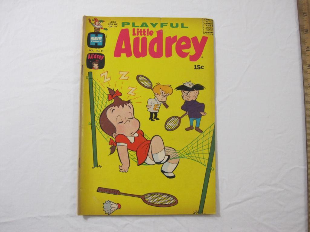 Three Silver Age Comic Book Issues of Playful Little Audrey Nos. 69 (April 1967), 79 (December 1968)