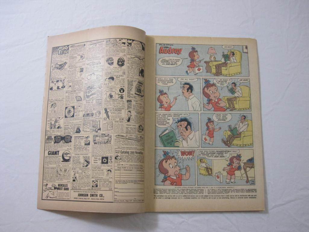 Three Silver Age Comic Book Issues of Playful Little Audrey Nos. 69 (April 1967), 79 (December 1968)