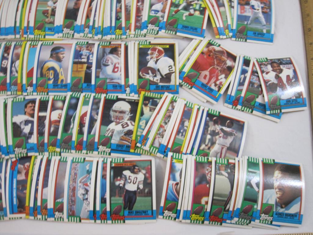 Lot of Assorted NFL Trading Cards from Various Brands and Years including 1990 Topps, 2 lbs