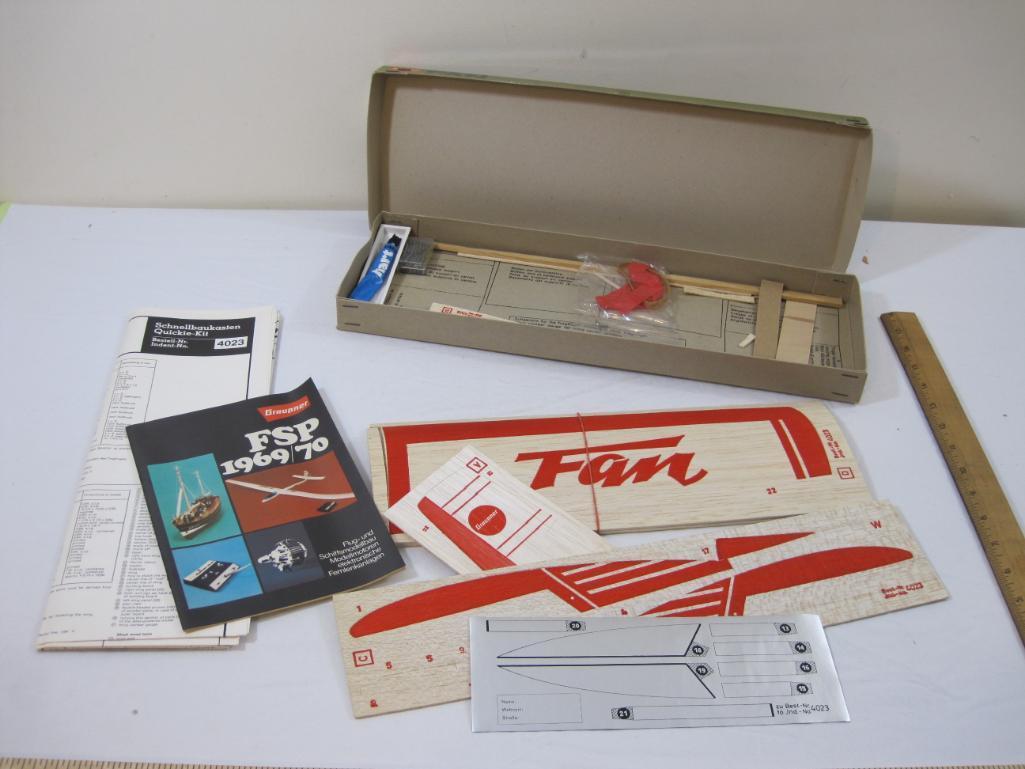 Tow Launch Glider Kit, Graupner SchnellbaukastenFan Bestell-Nr. 4023, unassembled, in original box,