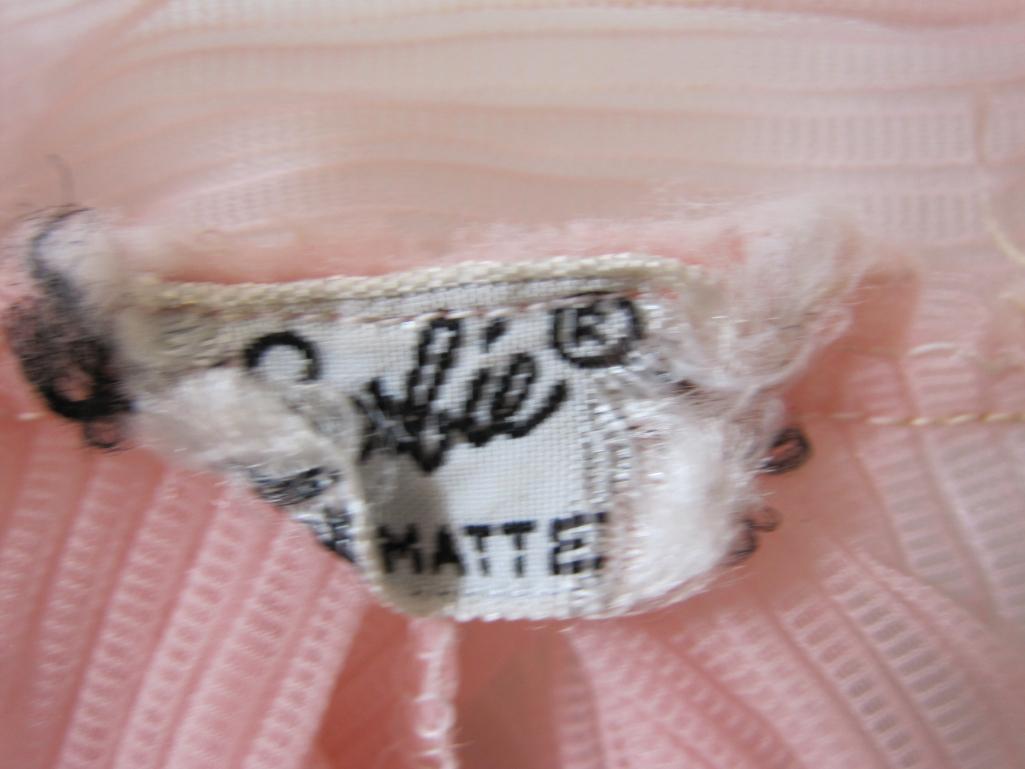 Lot of Vintage Barbie Clothes including Wedding Dress and Veil and many offical Barbie tagged items,