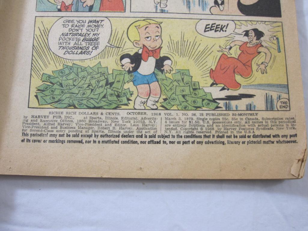 Four Silver Age Richie Rich Comic Books including Success Stories No. 23 (January 1969), Dollars and