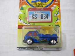 Three Matchbox Across America 50th Birthday Series Cars including Kansas Weather Radar Truck,