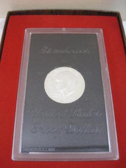 One 1971-S Eisenhower US Proof Silver Dollar, packaged by US Mint