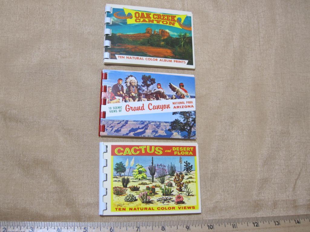 Lot of 3 small color Southwest souvenir photo booklets (Grand Canyon National Park, Oak Creek Canyon