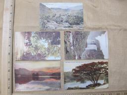 5 Vintage Ceylon Postcards