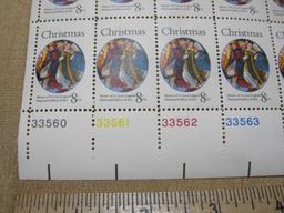 Block of 12 1972 8 cent Christmas US postage stamps, #1471