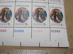 Block of 12 1972 8 cent Christmas US postage stamps, #1471