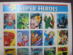 Sheet of 20 2006 39 cent DC Comics Super Heroes US postage stamps, #4084