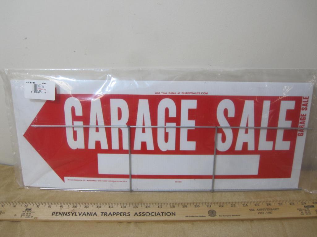 Garage Sale Sign, Doublesided Corrugated plastic with Metal Stand