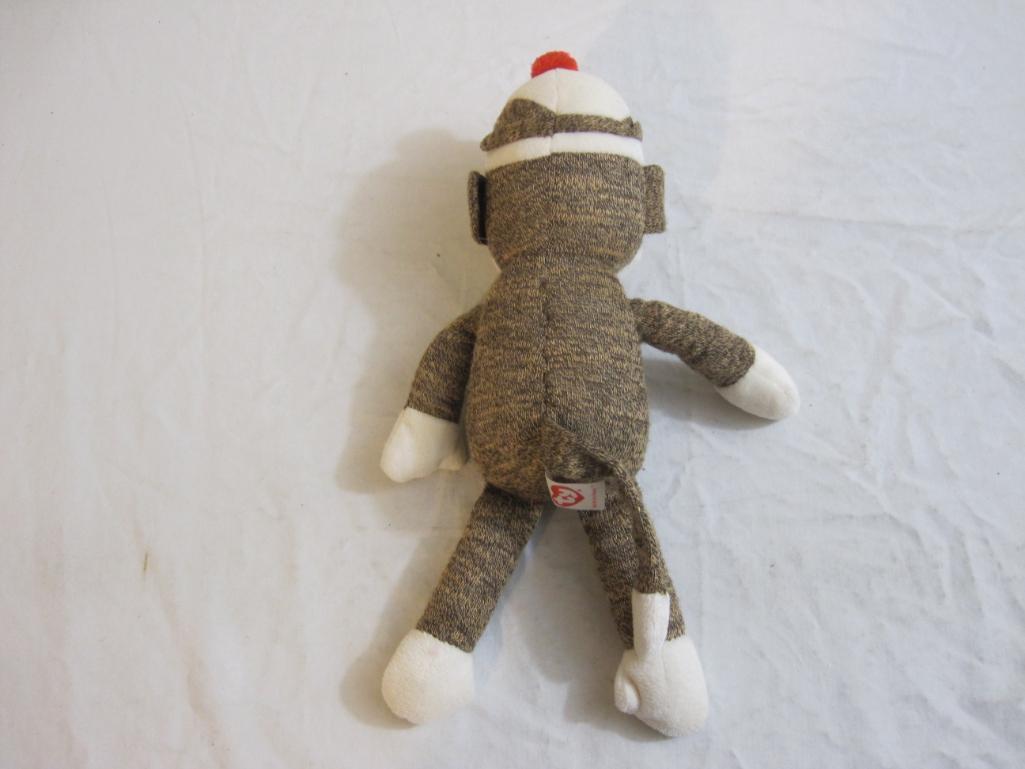 Two Sock Monkeys including TY and Personal Creations personalized Christina, 6 oz