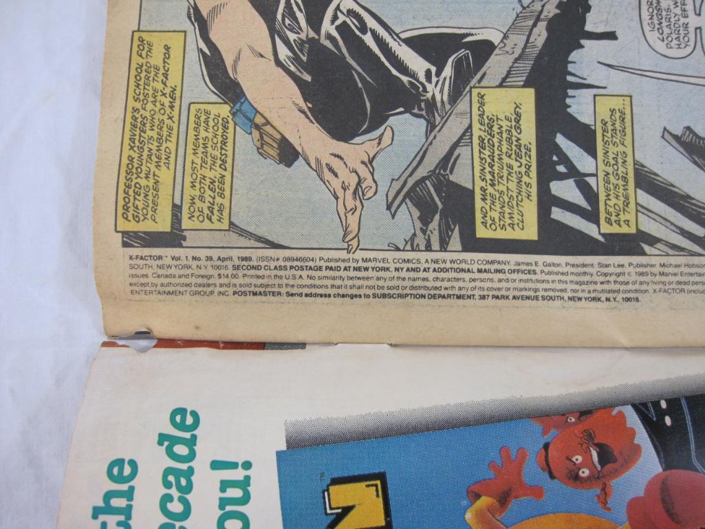 Four X-Factor Comic Books Nos. 31, 35, 29 & 43 (August 1988-August 1989), Marvel Comics, comics have