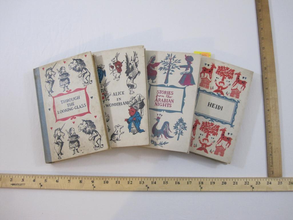 Lot of Vintage 1950s Junior Deluxe Editions Classic Novels including Heidi, Alice in Wonderland,