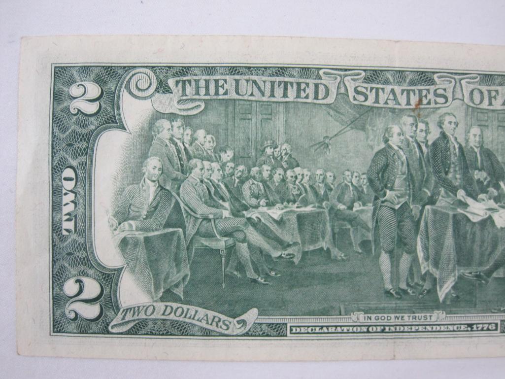Two Bicentennial Two Dollar Bills, B47869736A and B55566862A