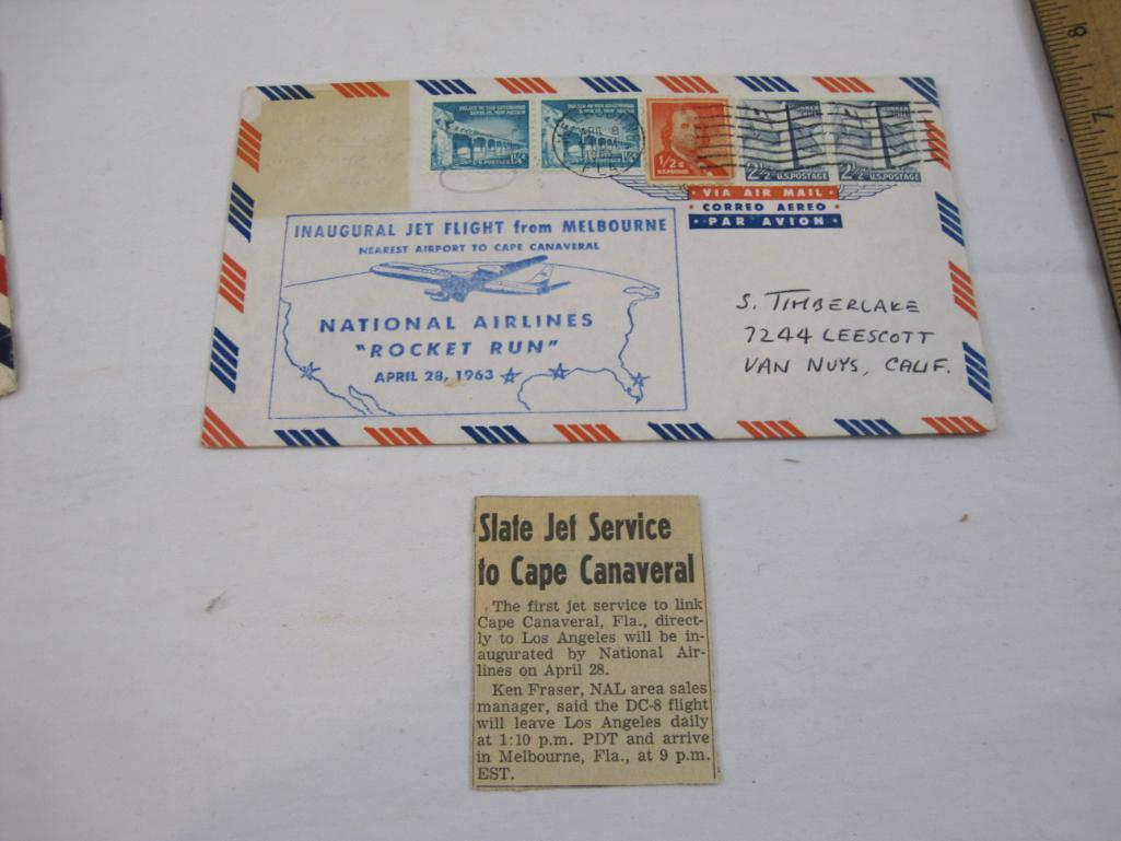 Two Postmarked Airmail Envelopes