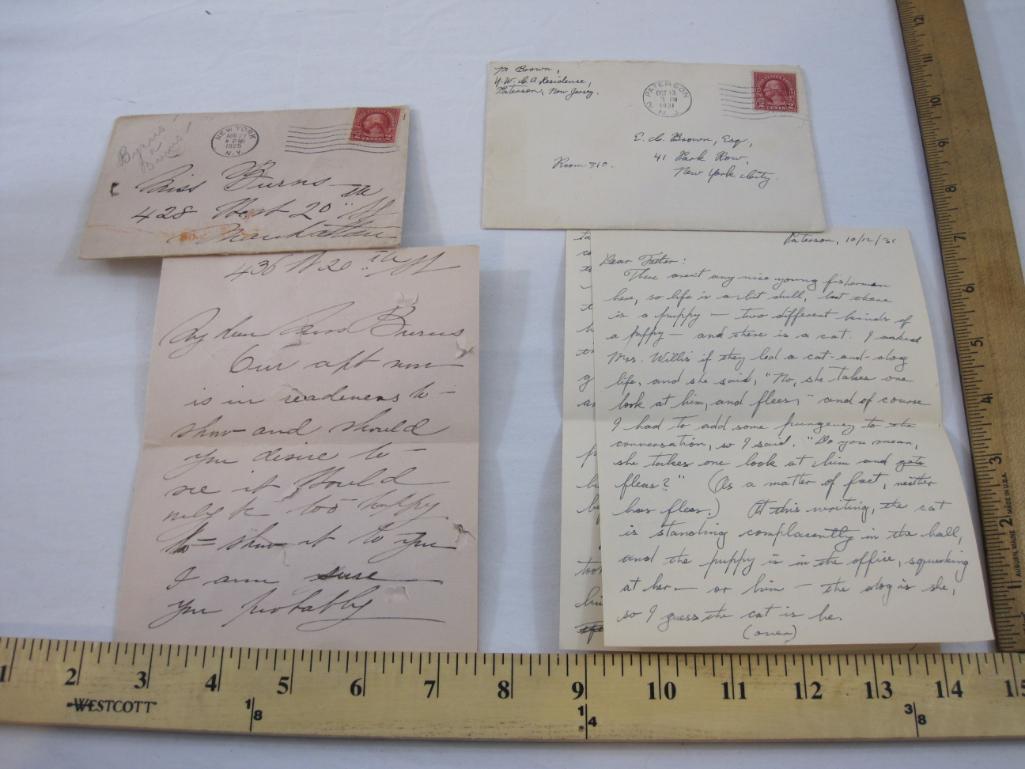 Two Vintage Correspondence and Postmarked Envelopes from 1925 & 1931